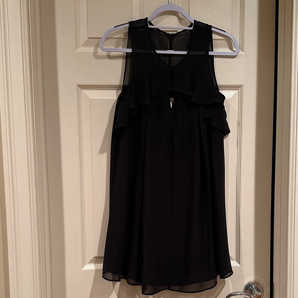 BCBGeneration Black Ruffle Mini Dress